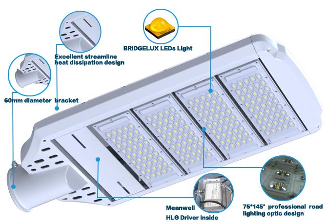 120W LED Fahrbahn-Beleuchtung der Straßenlaterne-wirtschaftliche modulare 100LPW Leistungsfähigkeits-LED